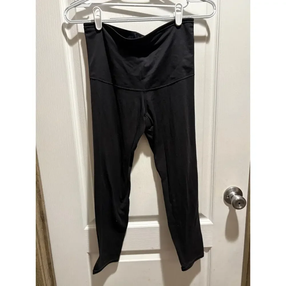 Flexees Maidenform Black Shapewear Leggings Women Large High Waist Tummy Control - Picture 2 of 3